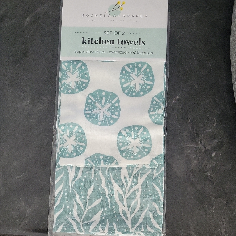 Aqua Kitchen Towels Set
